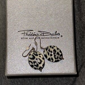 Frederic Duclos Leopard print earrings